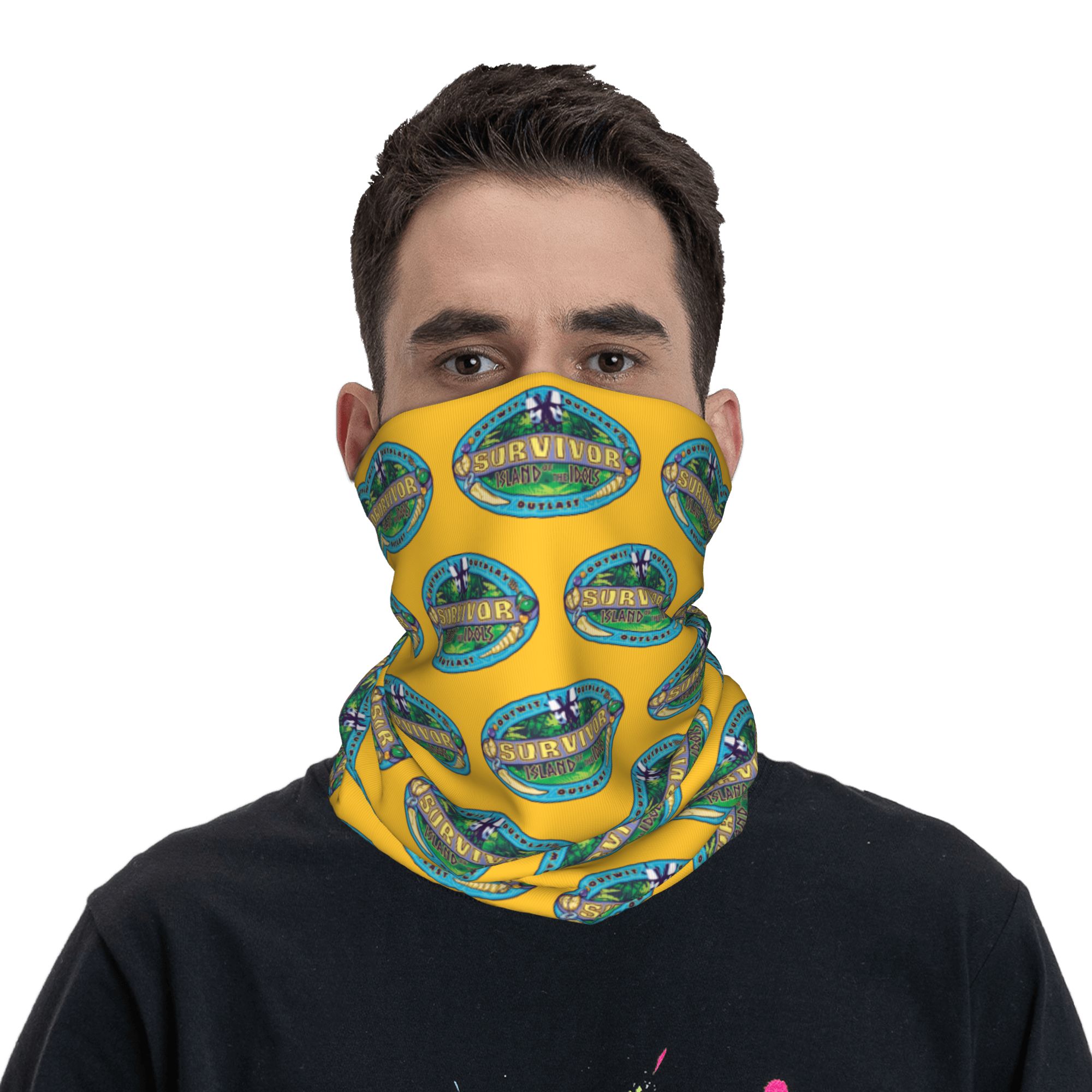 Sports Mask Breathable - S-Survivors Bandana Neck Cover Printed Island