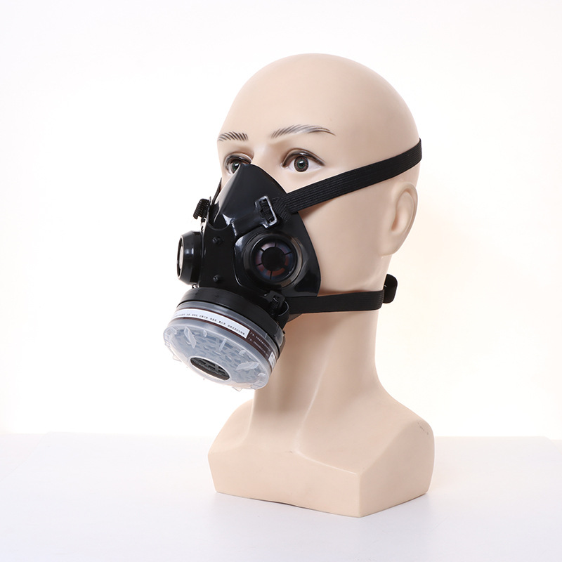 Dust Mask Construction - New Half Face Black Gas Mask