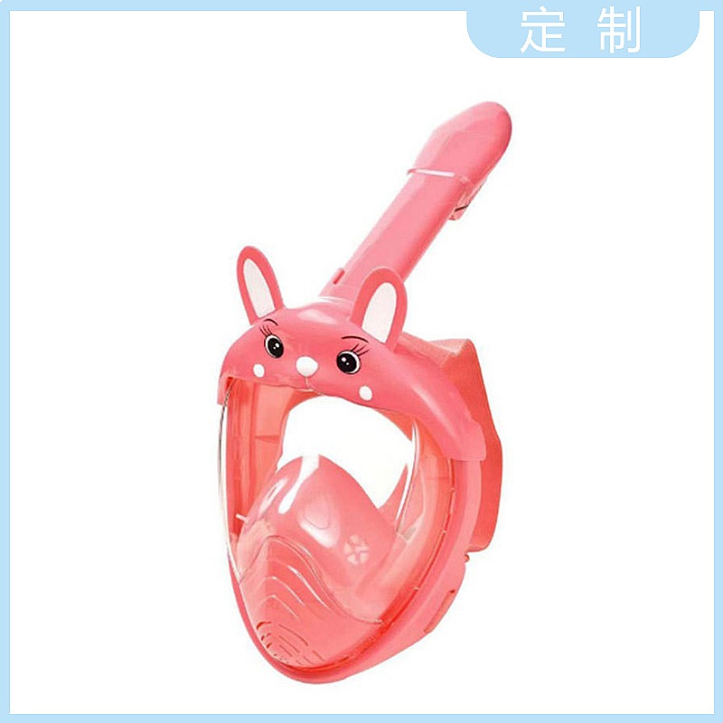 Kids Face Mask - Cartoon Rabbit Ear Kids Snorkel Mask