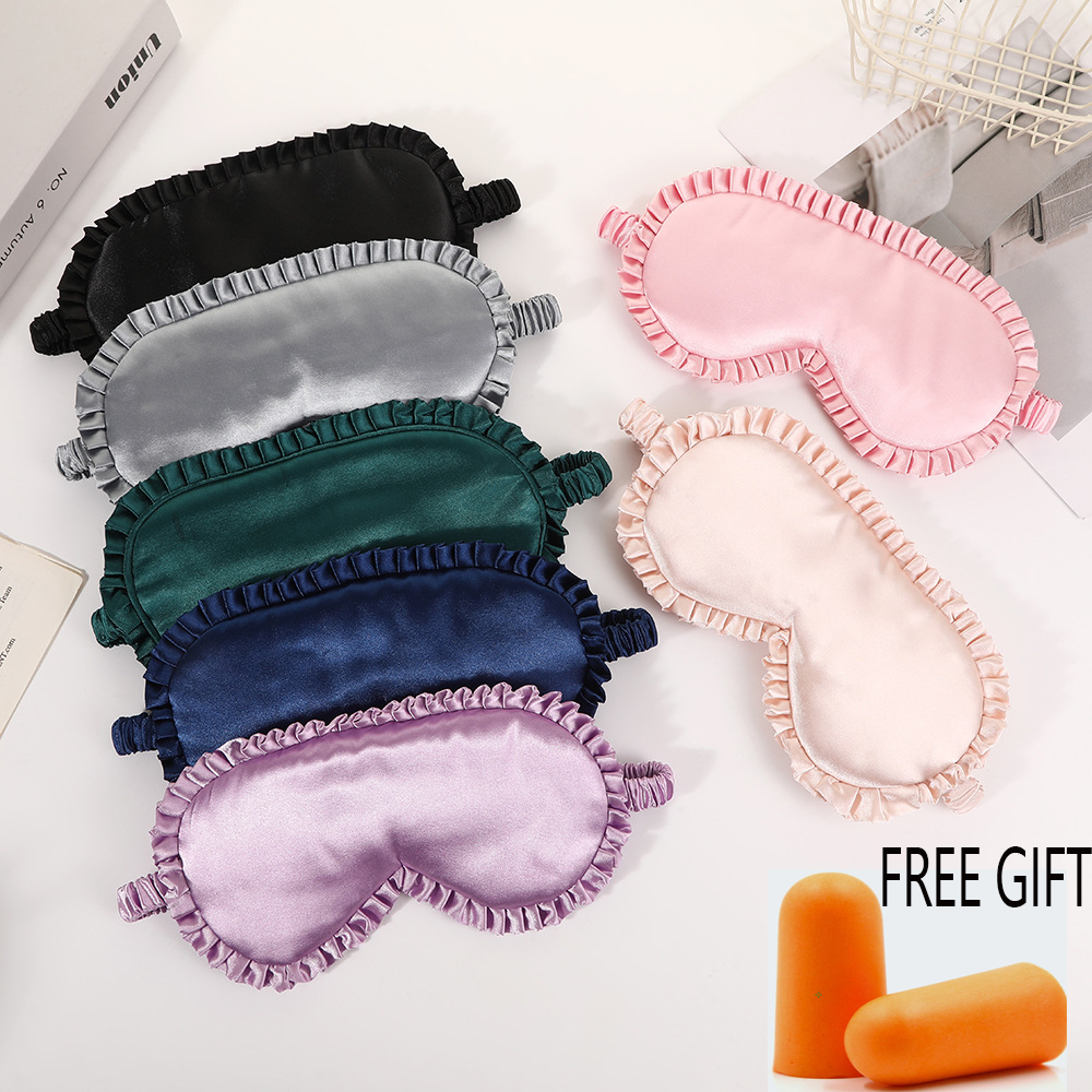Mask Lanyard Adjustable - 1pcs Premium Silk Eye Mask with