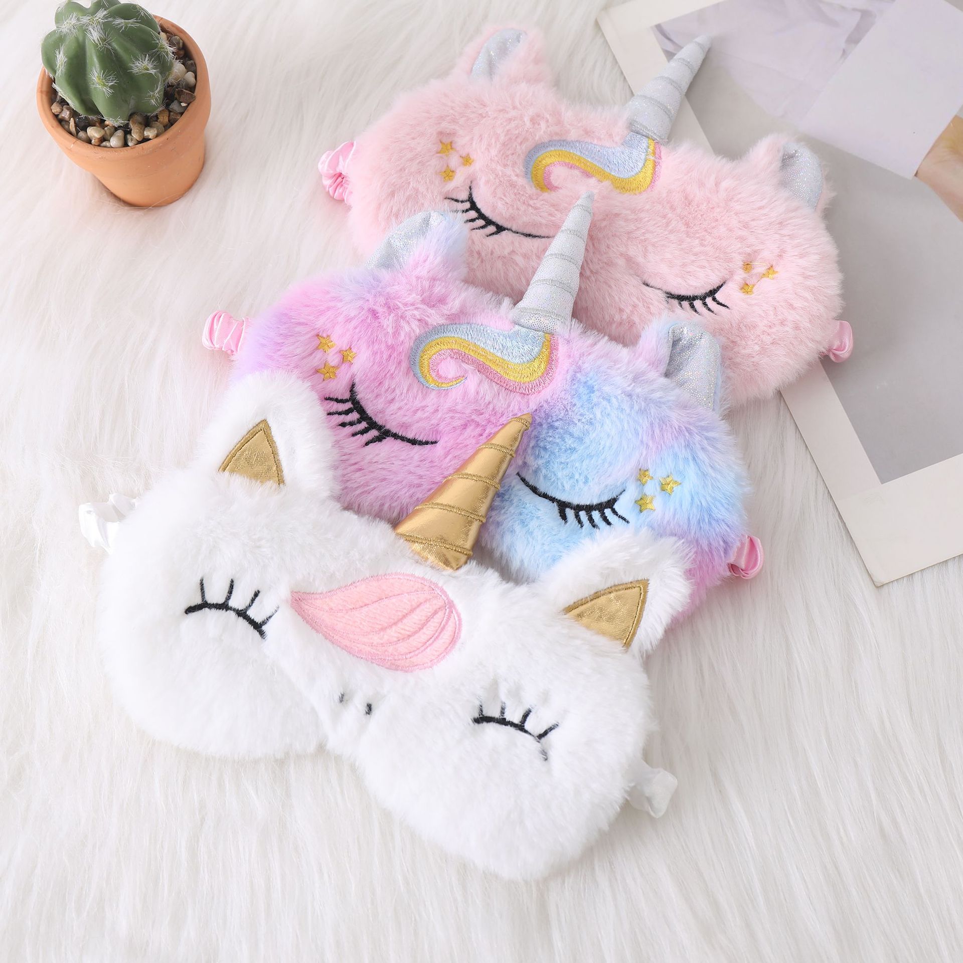 Kids Face Mask - Soft Plush Sleeping Eye Masks Cute