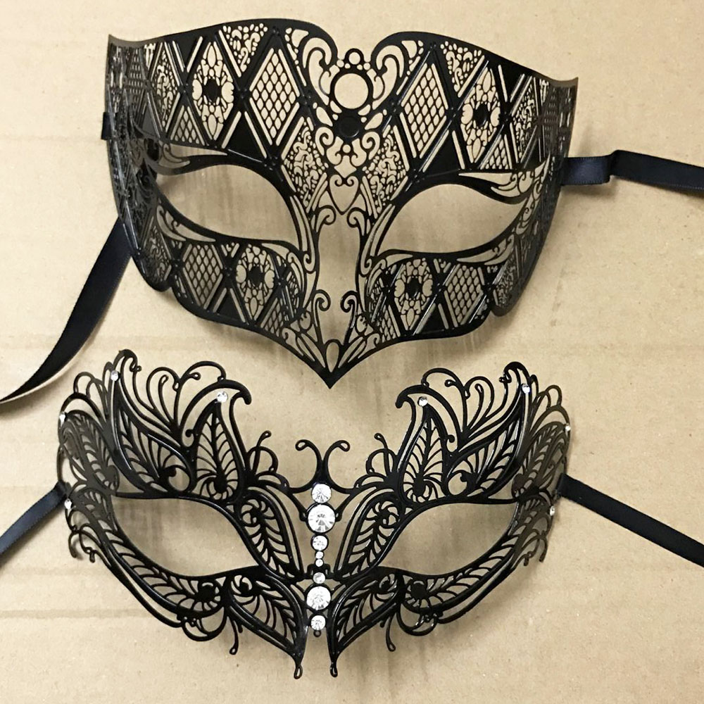 Black Face Mask Pack - Luxury Silver Men Women Lovers Couple