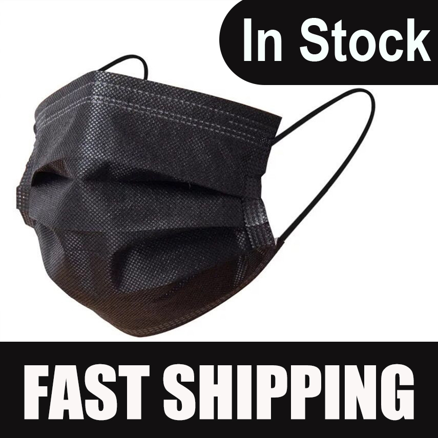Disposable Surgical Mask - Black Face Mask Mouth Cover Protect