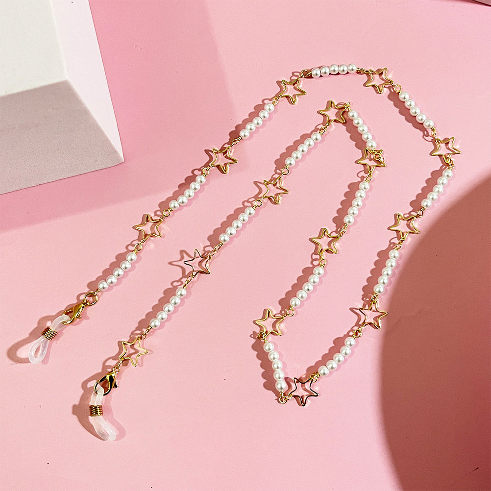 Mask Chain Holder - Eyeglass Glasses Chain Pearls Necklace Holder
