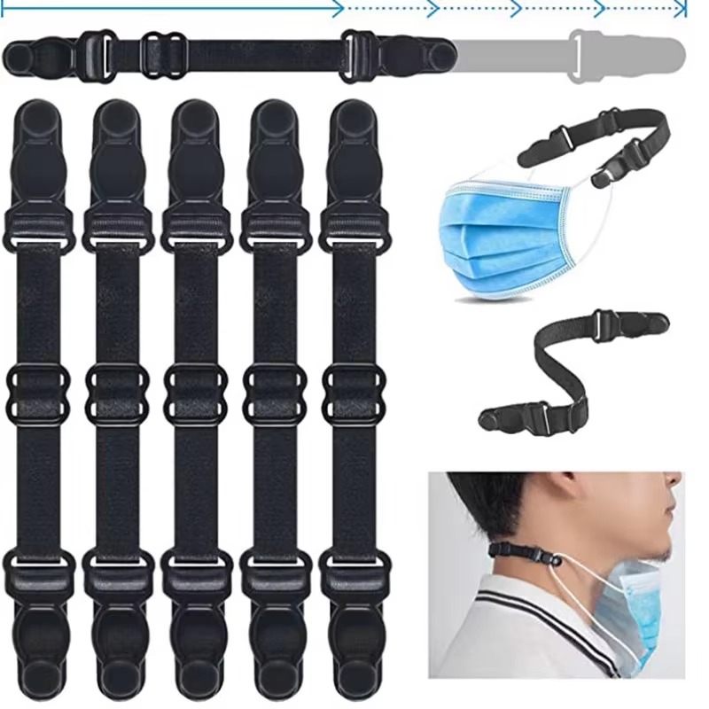 Mask Lanyard Adjustable - 5PC Unisex Adjustable Mask Extension Bandage