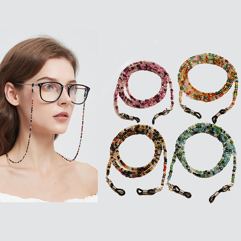 Mask Chain Holder - Crystal Glasses Chain For Women Elegant