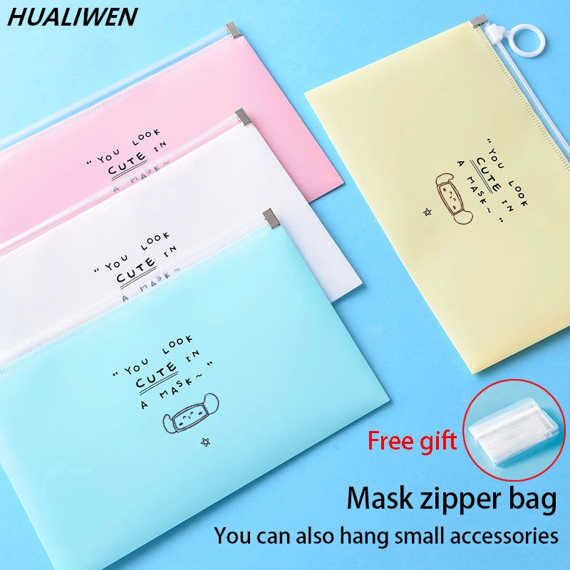 Face Mask Storage Box - 4pc Fashion Mask Cover Bag Portable