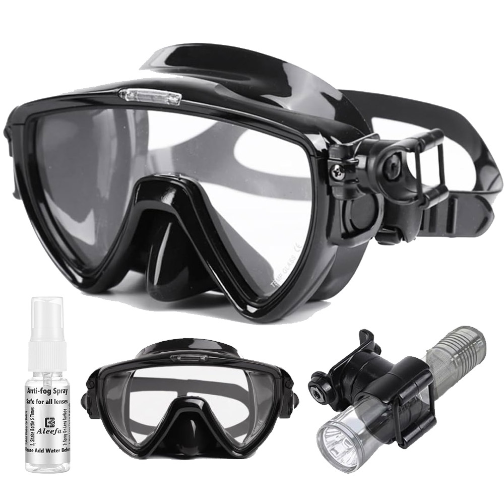 Silicone Mask Bracket - Scuba Diving Mask with flashlight Bracket,