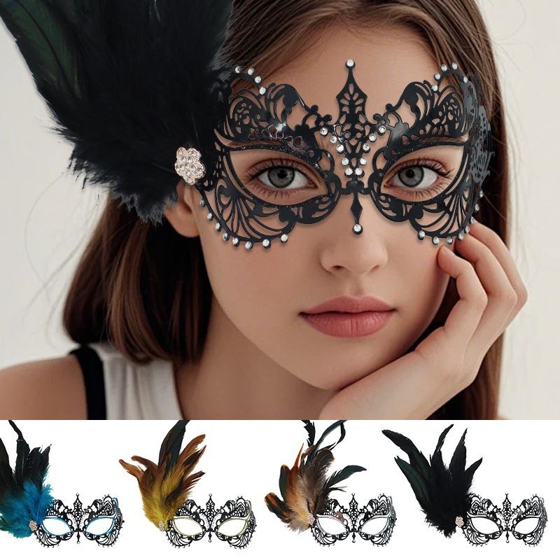 Kids Face Mask - Halloween Half Face Mask with Glitter