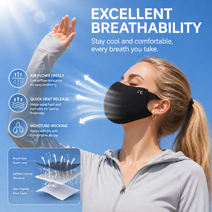 Cooling Summer Sun Mask Outdoo - Sports Mask Breathable 评论和价格