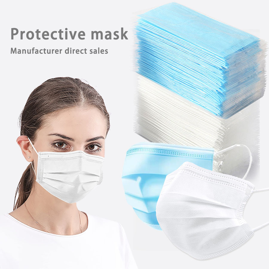 50/100Pcs Disposable Mask for  - Disposable Mask Blue 评论和价格