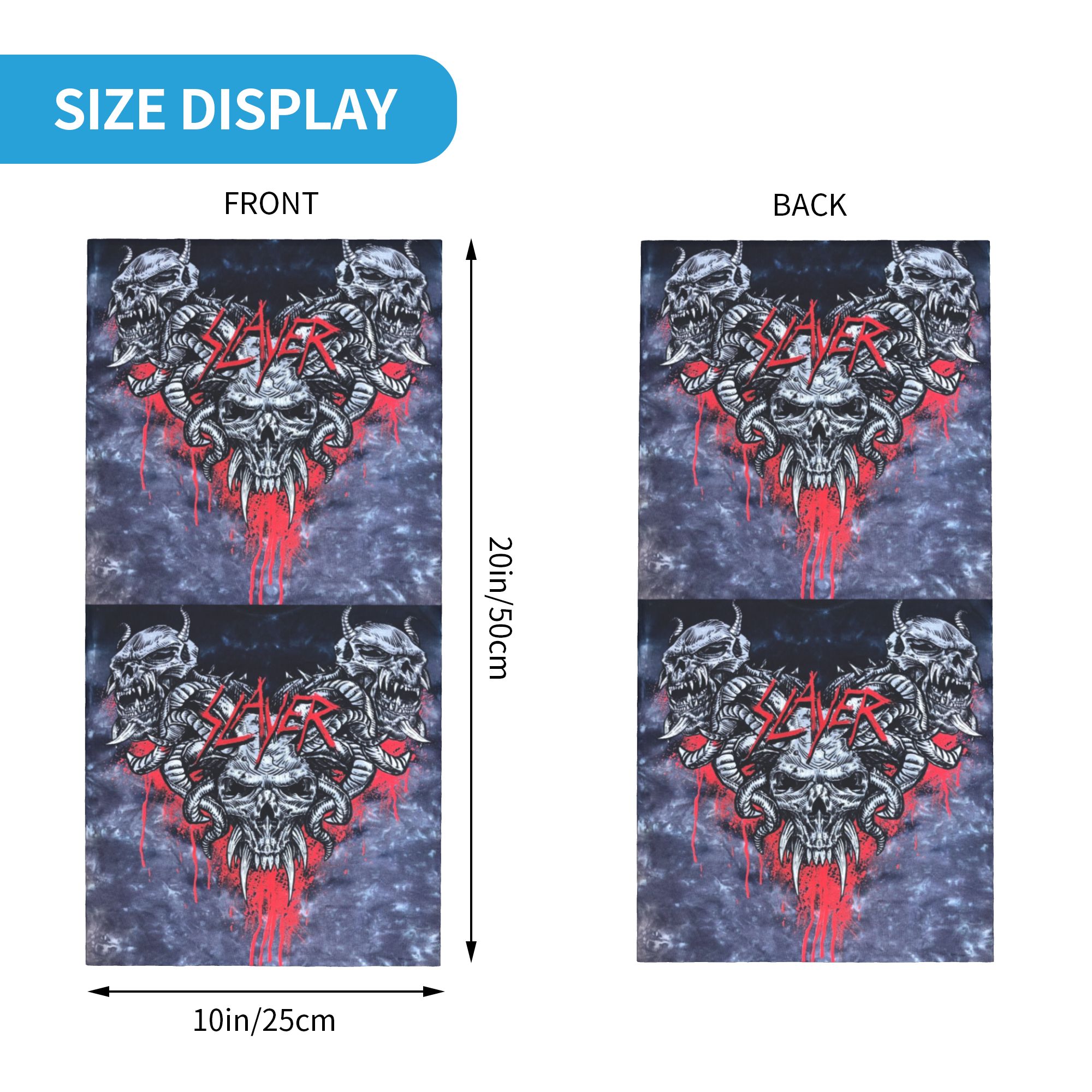 Custom Heavy Metal Rock  Slaye - Neck Gaiter Face Cover 评论和价格