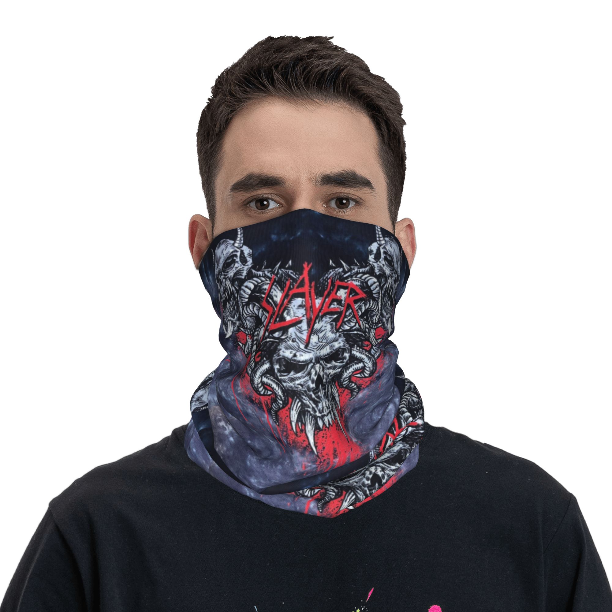 Custom Heavy Metal Rock  Slaye - Neck Gaiter Face Cover 评论和价格