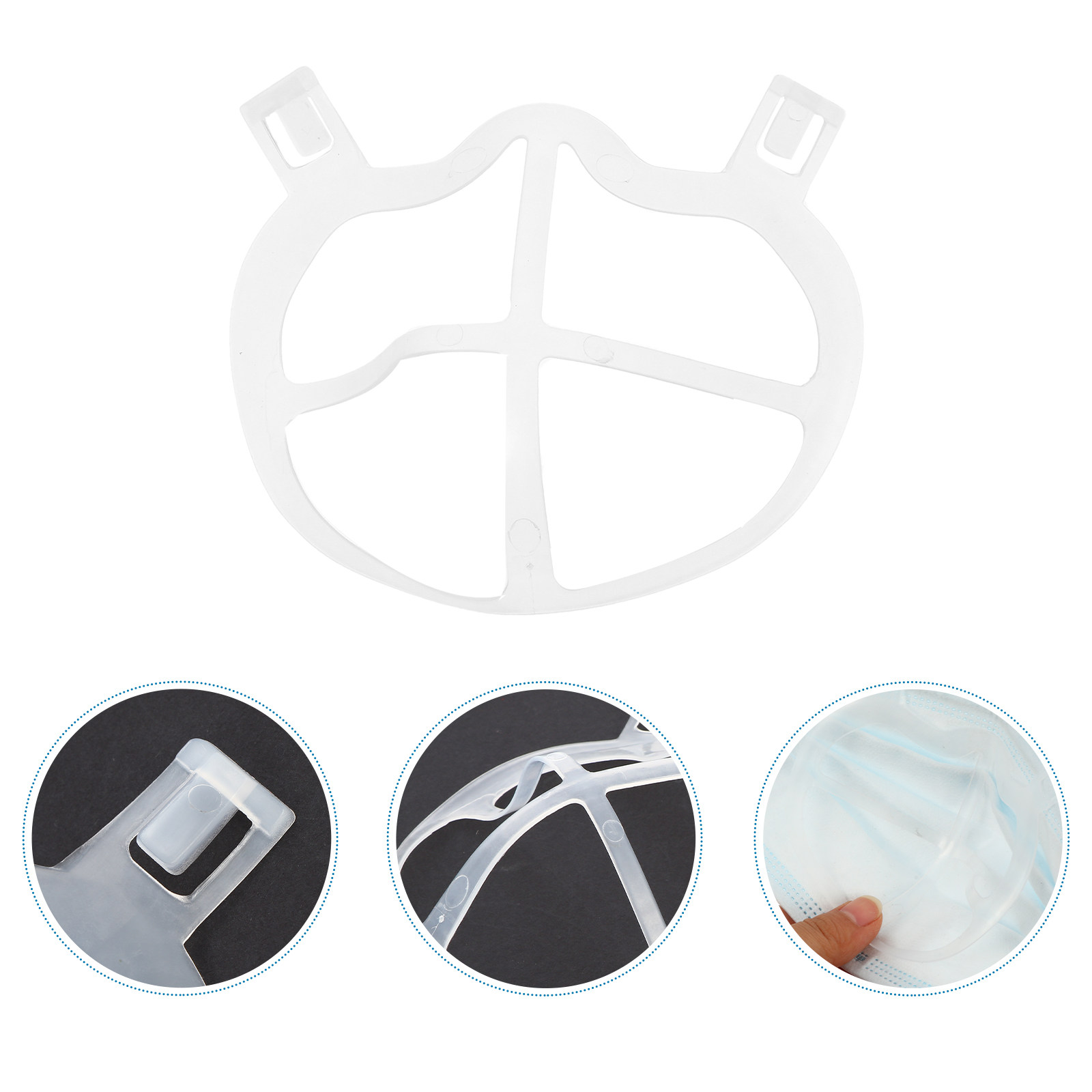 10Pcs Lightweight Odorless Sil - Silicone Mask Bracket 评论和价格