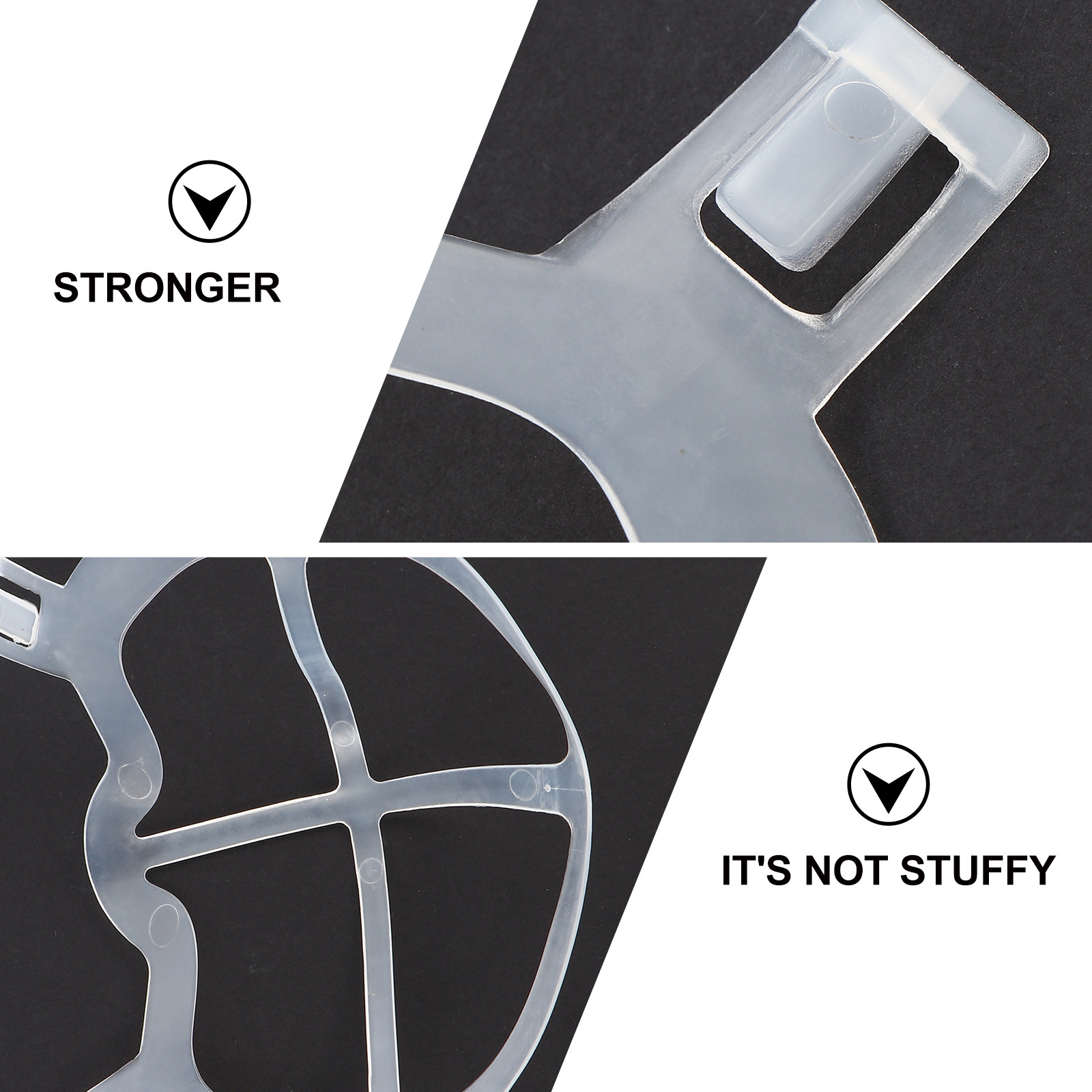 10Pcs Lightweight Odorless Sil - Silicone Mask Bracket 评论和价格