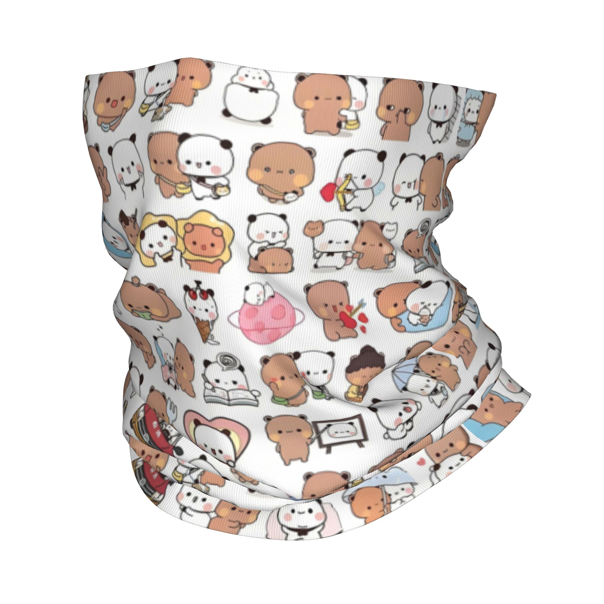 Custom Bear Cartoon Peach And  - Neck Gaiter Face Cover 评论和价格