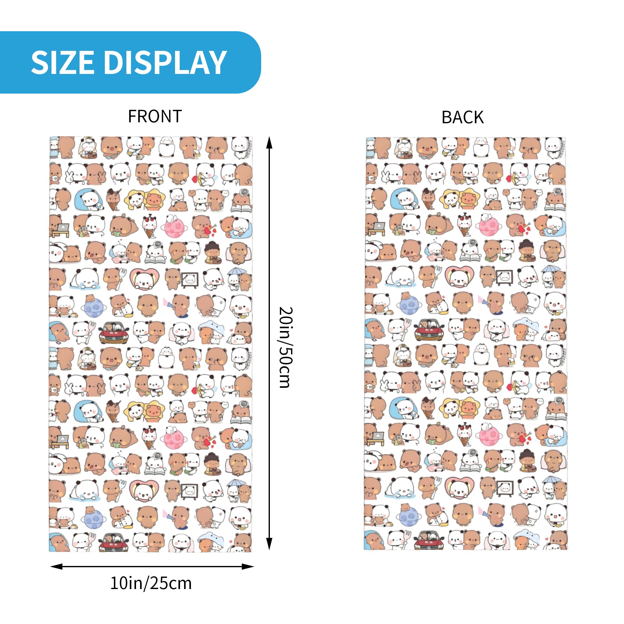 Custom Bear Cartoon Peach And  - Neck Gaiter Face Cover 评论和价格