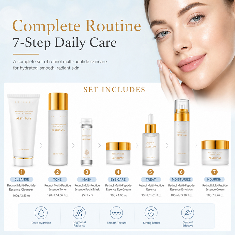 7PCS Retinol Multi-Peptide Ski - Face Mask Storage Box 评论和价格