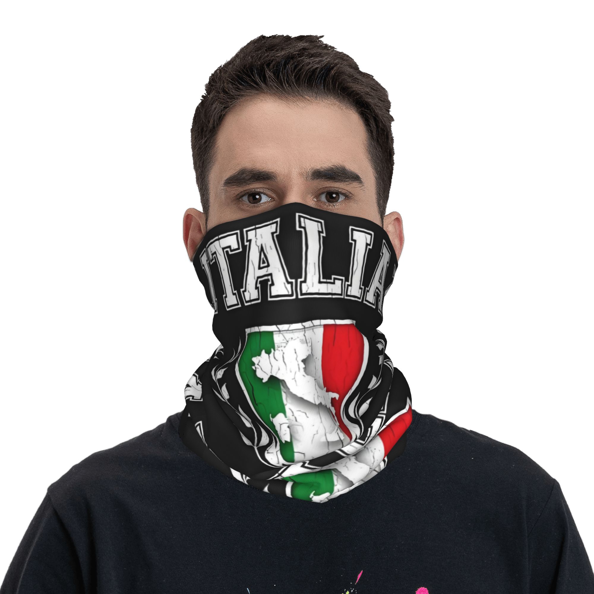 Custom Italy Flag Bandana Neck - Neck Gaiter Face Cover 评论和价格