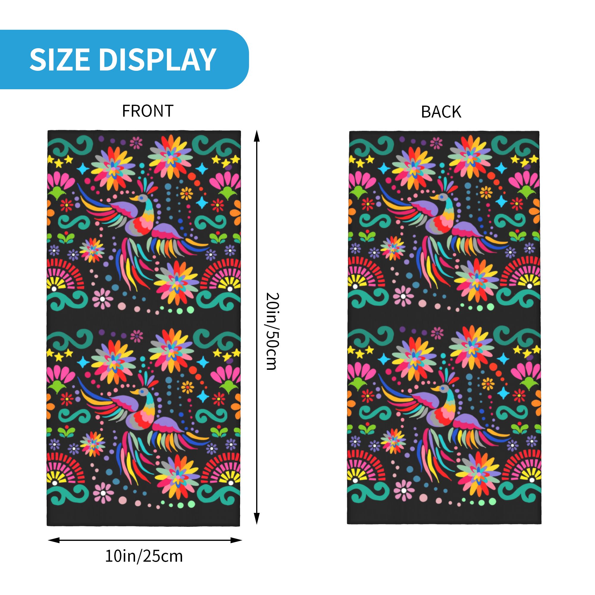 Custom Mexican Floral Flower T - Neck Gaiter Face Cover 评论和价格