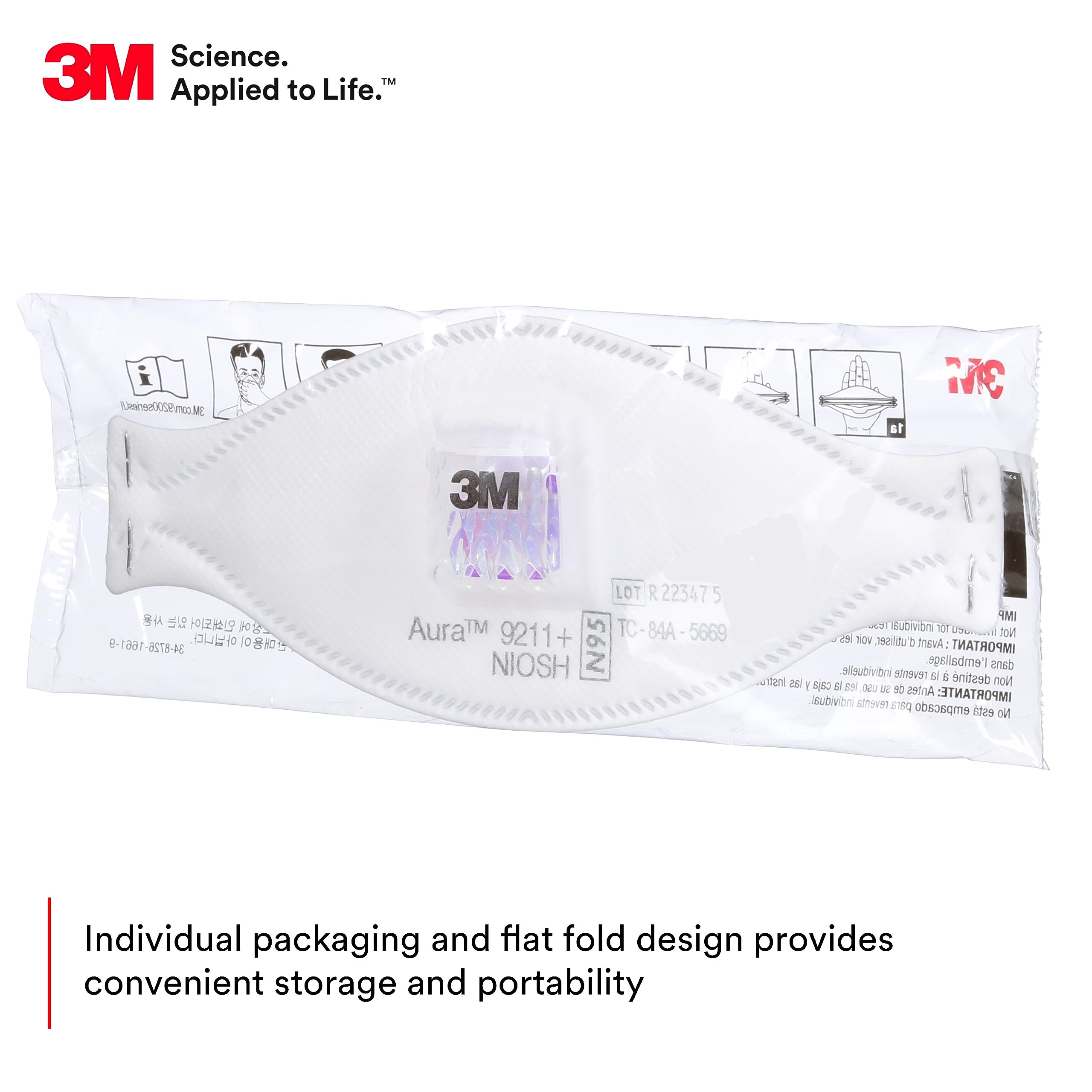 3M Aura 9211+ Particulate Resp - Kn95 Respirator Mask 评论和价格