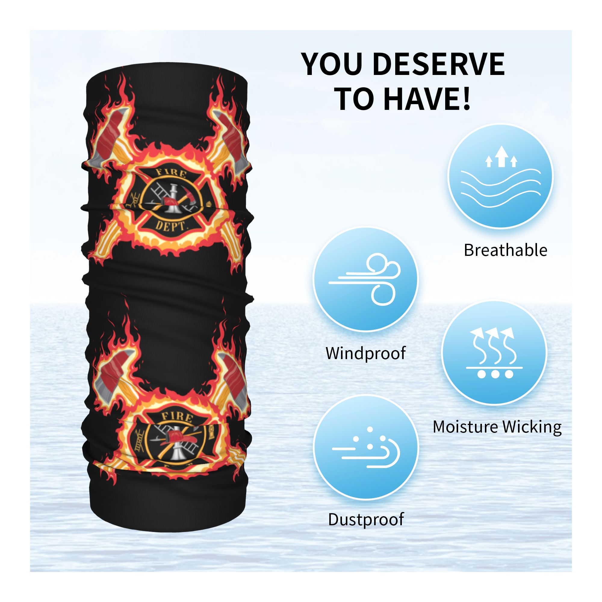 Custom Firefighter Cross Banda - Neck Gaiter Face Cover 评论和价格