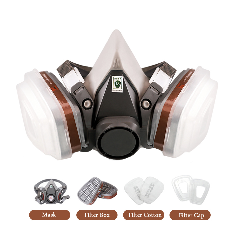 Half Face 6200 Dust Gas Mask C - Face Mask Storage Box 评论和价格