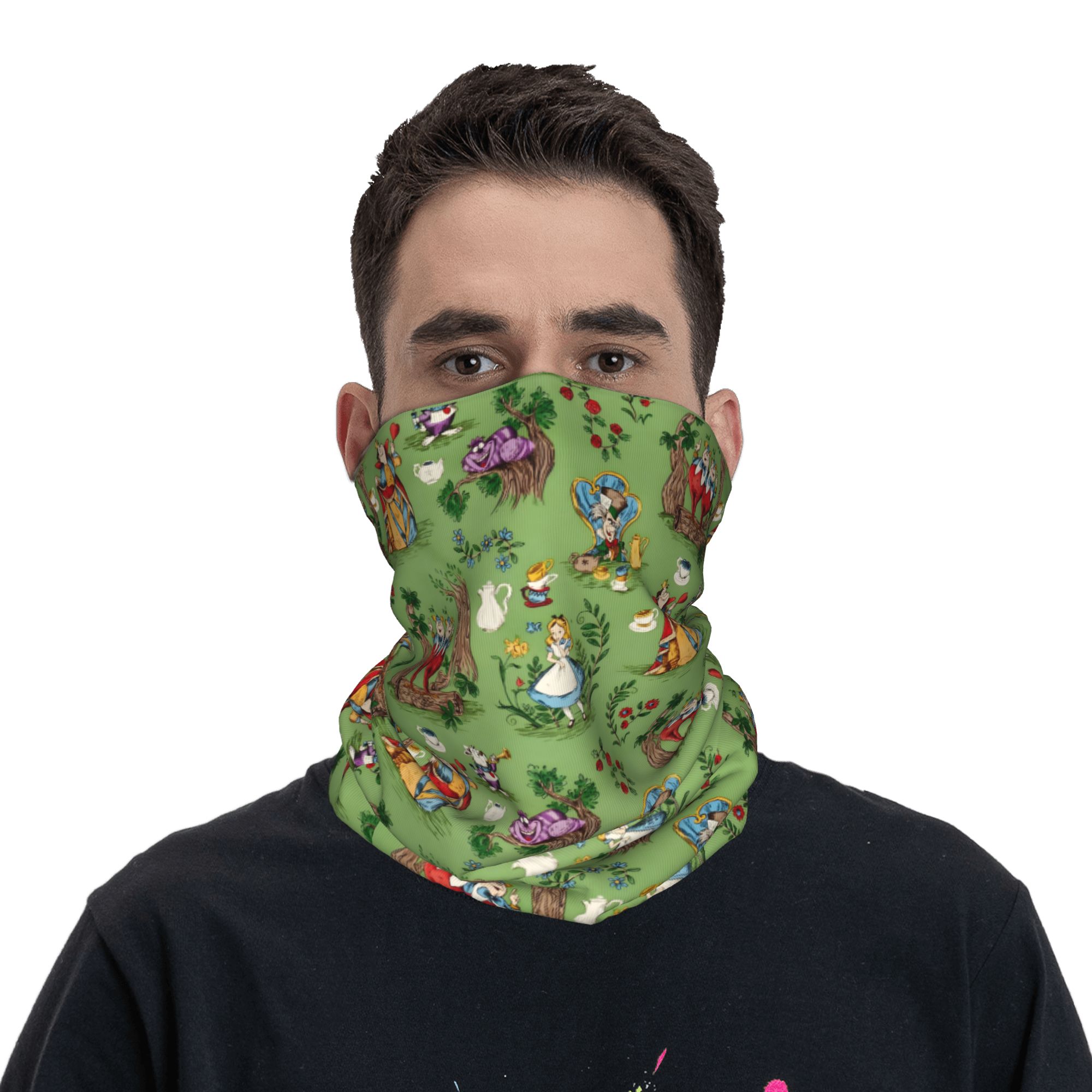 Custom A-Alice in W-Wonderland - Neck Gaiter Face Cover 评论和价格