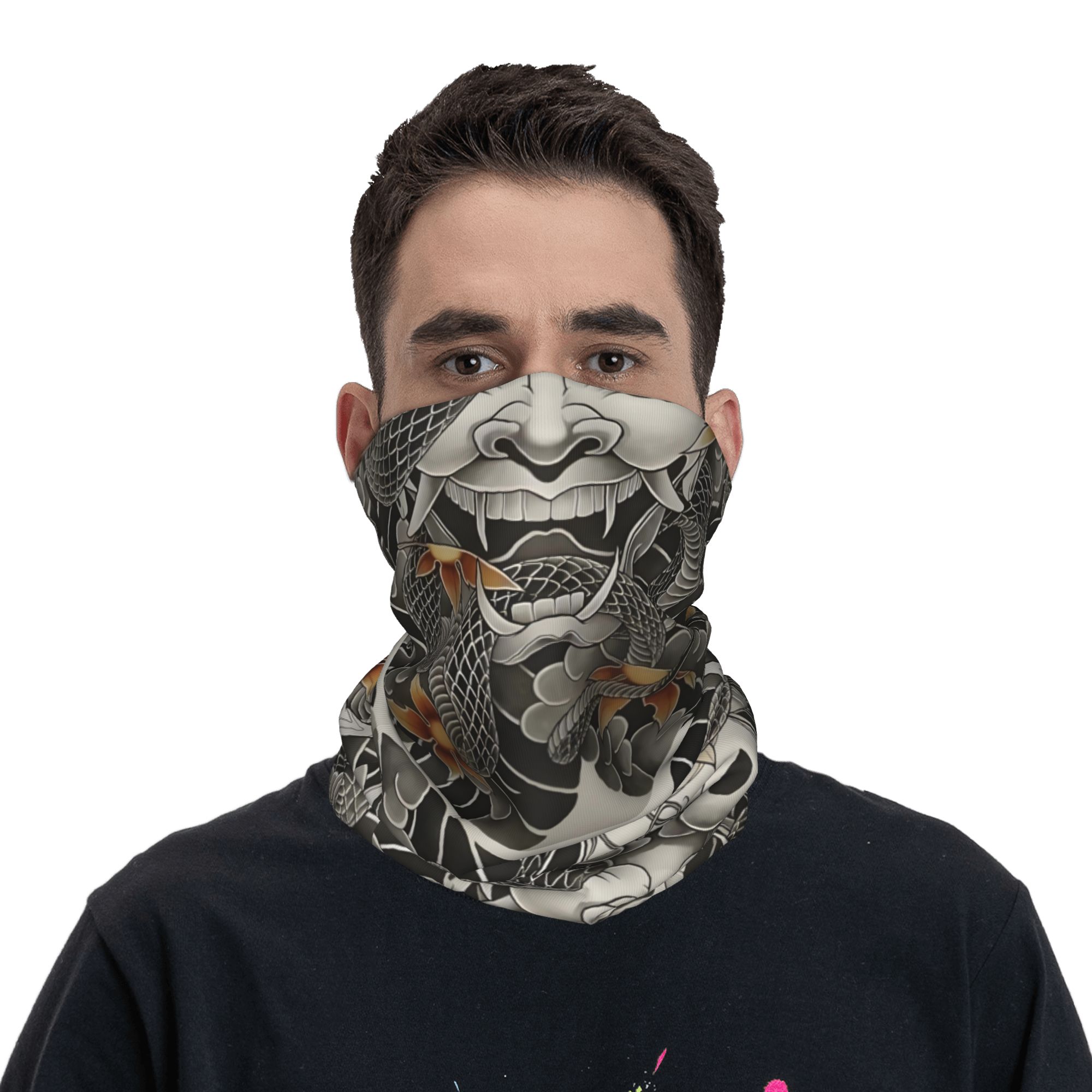 Custom Samurai Oni Demon Banda - Neck Gaiter Face Cover 评论和价格