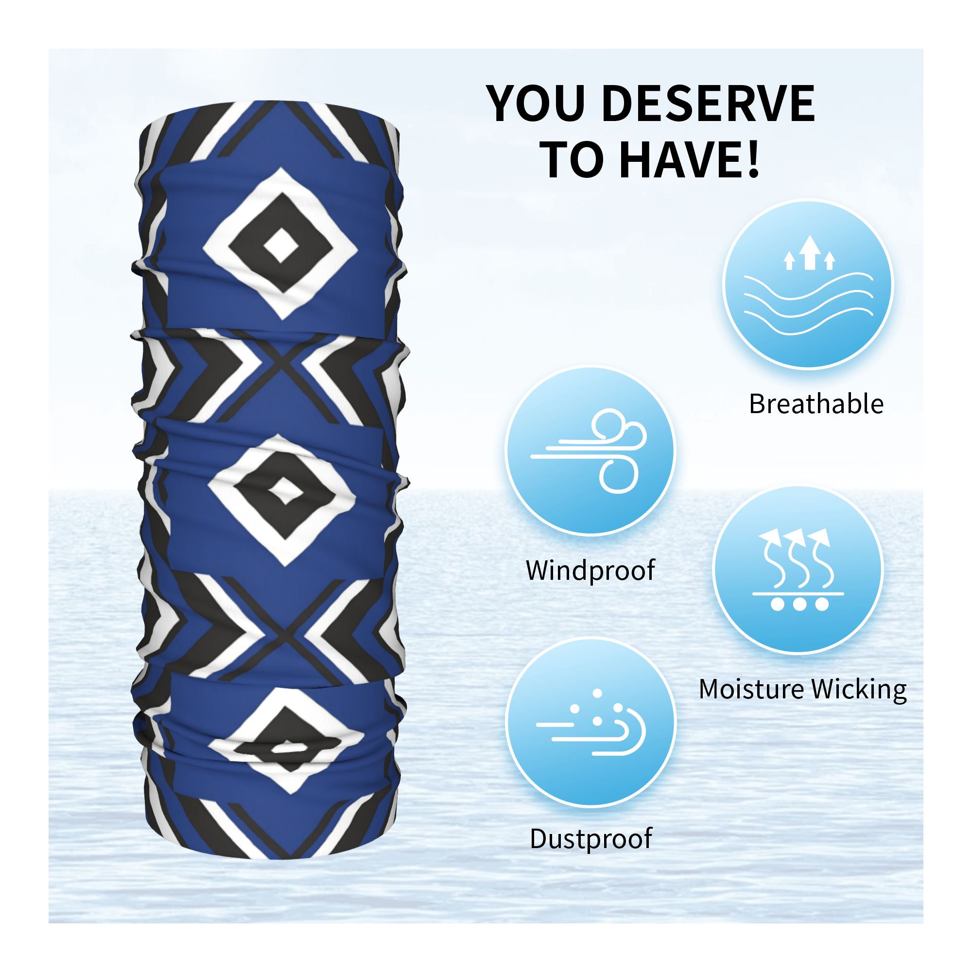 Blue Diamond HSV Soccer Bandan - Neck Gaiter Face Cover 评论和价格