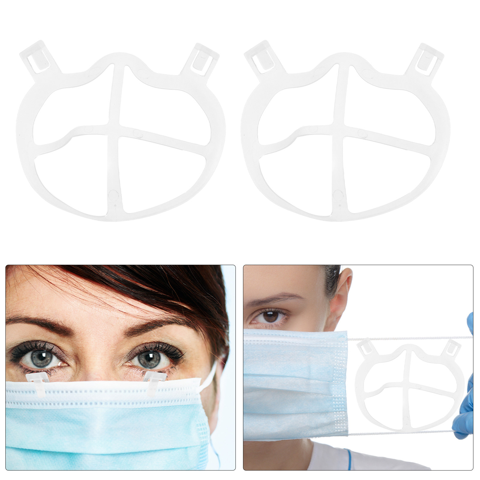10Pcs Lightweight Odorless Sil - Silicone Mask Bracket 评论和价格