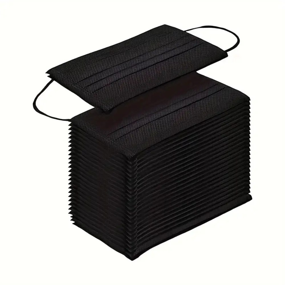 50-200pcs Black Disposable Fac - Black Face Mask Pack 评论和价格