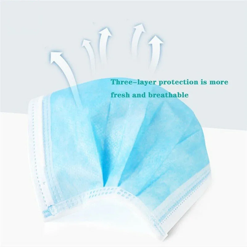 3-Layer Disposable Face Mask-A - Disposable Mask Blue 评论和价格
