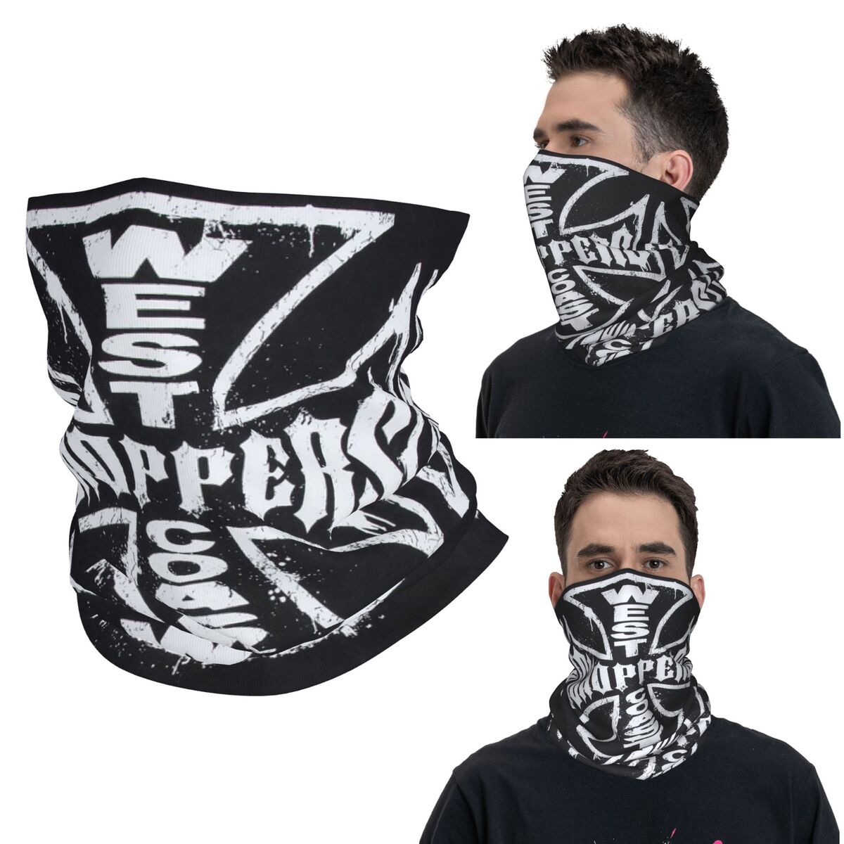 West Coast Iron Cross Choppers - Neck Gaiter Face Cover 评论和价格