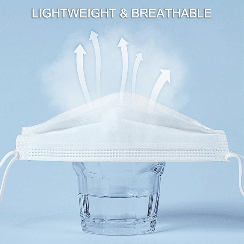 50Pcs 3-layer Mask Face Masks  - Disposable Mask Blue 评论和价格